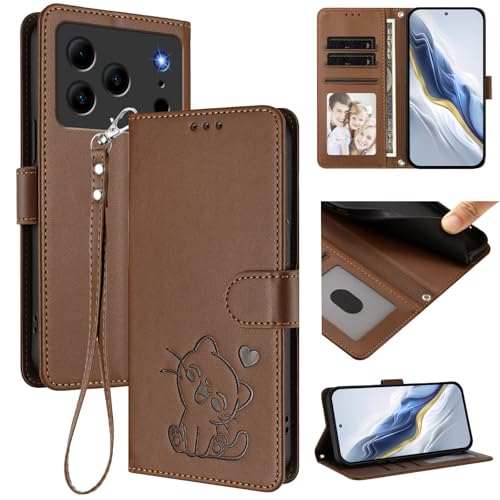 �X�}�z�P�[�X �Ή��@�� for Doogee Note 56 (Pro) / Note 56 Plus �������[�h�y�t���b�v�X�^���h�J�[�h�z���_�[�E�H���b�g�}�O�l�b�g�N���X�v�t�H���P�[�X�z Brown