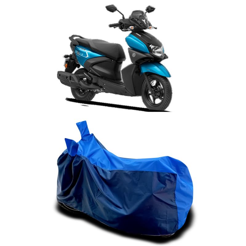 Image of DUFFEL-Two Wheeler Bike Body Cover Compatible for Yamaha Ray-Zr 125fi Bs6 Heat Protectio /UV-Rays /Birds Dropping /DustProof /Waterproof All Variants [Nevay Blue]