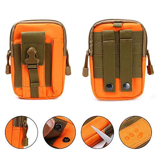 flintronic Taktische Hüfttaschen, Militär Kompakt Gürteltasche Multifunktional Bauchtasche Tasche Beutel für Camping Wandern Radfahren Klettern und Reisen Mit Karabiner