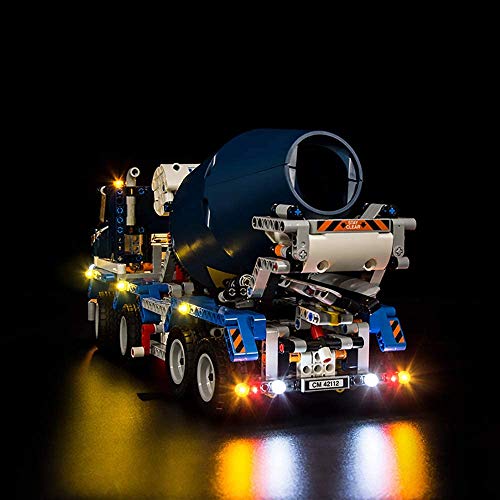 ZHLY LED Licht-Set für Lego Technik Betonmischer LKW 42112 Beleuchtung Lichtset Kompatibel Mit Lego 42112 USB und… – Bild 7