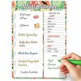 Magnetic Meal Planner for Refrigerator A4-8.5 x 12 Weekly Menu Magnet Fridge Menu Board for Kitchen Dry Erase Menu Board for Fridge Dinner Magnetic Menu Board with Dry Erase Grocery List for Fridge