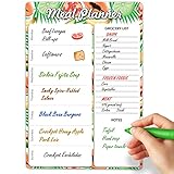 Weekly Magnetic Meal Planner for Refrigerator with Grocery List - Dry Erase Magnetic Menu White Board - Weekly Meal Planner Magnetic For Fridge - Frige Meal Planner Magnet - Dry Erase Meal Planner -  JUZARI