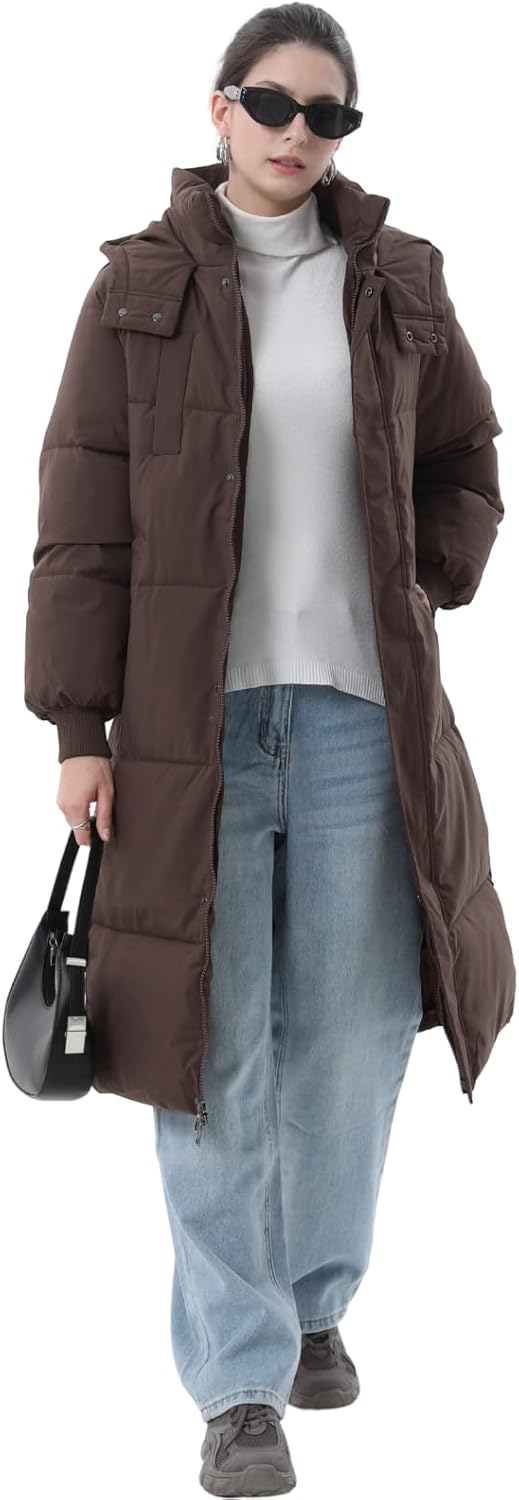 Long Puffer Jacket for Women,2024 Thickened Winter Coat Hooded with Deep Pockets, Ladies Warm Winter Jacket - Image 2