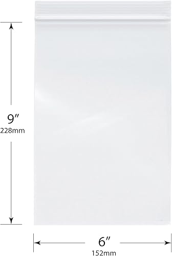 Miniatura 2 de Plymor 6" x 9" (paquete de 100), bolsas de plástico con cierre de cremallera de servicio industrial de 6 mil