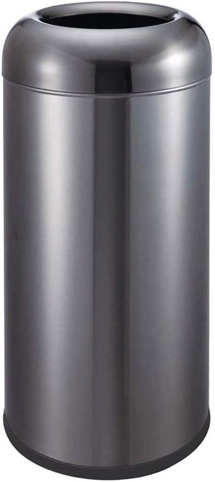Waste Bins,Outdoor Ashtray Indoor and Outdoor Trash Cans Open Top Trash Can Heavy Gauge Commercial Grade Trash Can Brushed Stainless Steel Finish Large Capacity Rubbish Bin Outdoor Trash/B/a