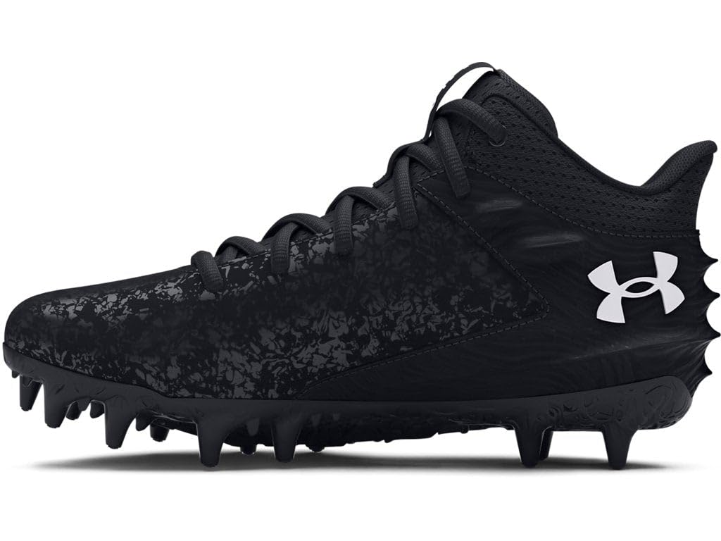 Jordan 1 Low Little/Big Kids' Cleats (HF6885-001, Black/White/White) Size 10