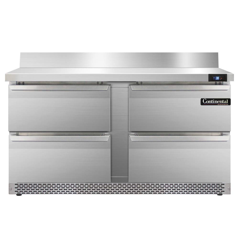 SW60-BS-FB-D Two Section Work Top Refrigerator 60" W by Continental Refrigerator – 17.0 cubic_feet, Model r290
