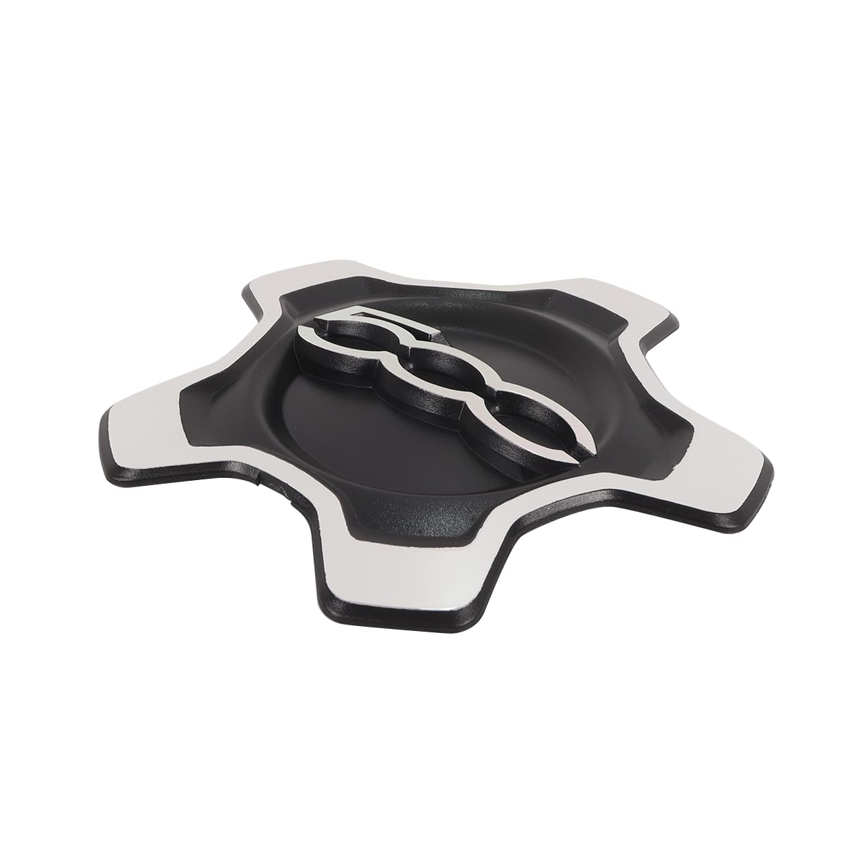 Coprimozzo Ruota Compatibile Con 500X 2016-2022 Sostituisce 735668196 735626312 735626311 (cornice Argento)