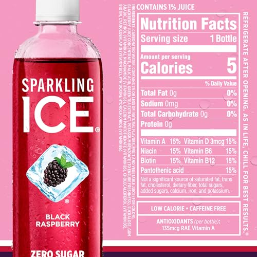 Image of Sparkling Ice Purple Variety Pack, Flavored Water, Zero Sugar, with Vitamins and Antioxidants, 17 fl oz, 12 count (Black Raspberry, Cherry Limeade, Orange Mango, Kiwi Strawberry) (Pack of 2)