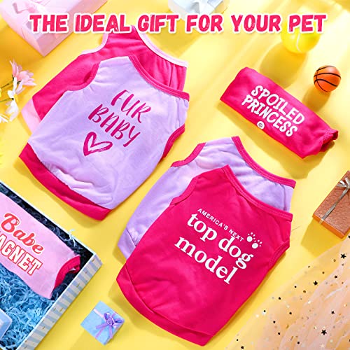6 Pack Dog Shirt Puppy Clothes For Chihuahua Dog T Shirt Girl Dog Clothes Breathable Dog Outfit Dog Costume Summer Cat And Dog Clothes Dachshund Puppy Accessories Printed Dog Shirts, 6 Style (Medium) #TOP4