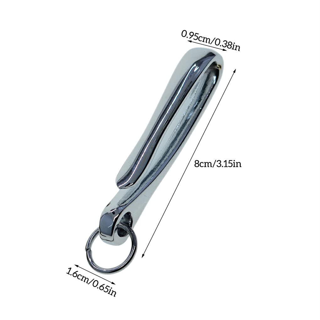 展示品 純銀製 925 FUNNY エングレーブ キーリング キーフック セット