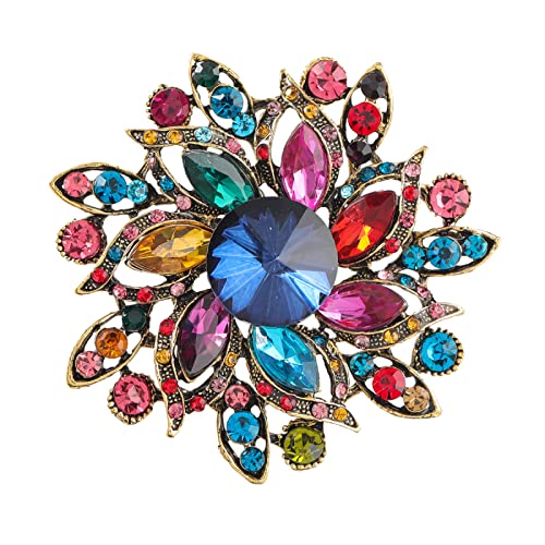 LXESWM Cette Superbe et Jolie Broche épingles Badge DIY Artisanat, Accessoires de Robe épingles Femme Fille Fille Broche épingle en Diamant Complet Fleur Cover