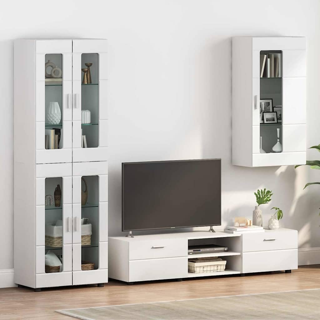 Armadio in legno bianco con 1 anta e 2 ripiani, opaco, rettangolare, funzionale per soggiorno e home office, spazioso spazio e facile da pulire, design moderno per interni