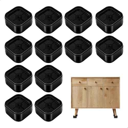 12 Elevador de Muebles, Elevadores de Cama Apilables Resistentes para Muebles, Ajustables a 3,5 cm Antideslizante Elevadores de Muebles, Elevador Mesa para Sofá Mesa Adicionales Elevación, Elevador