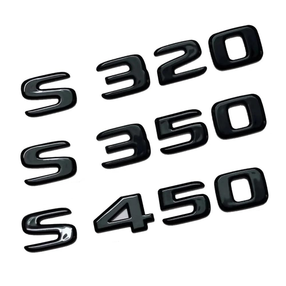 Insignia S450 negra para maletero de Mercedes Benz W221 W222 W223