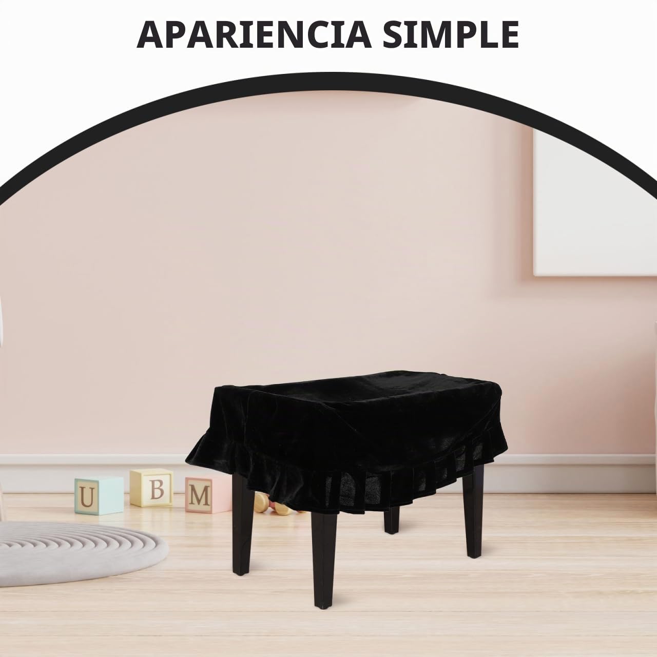 PRETYZOOM Funda para Taburete De Piano De Peluche 21.65X13.77X5.90 Pulgadas Protector De Silla para Piano Antipolvo Y Antirayaduras para Hogar Oficina Hotel