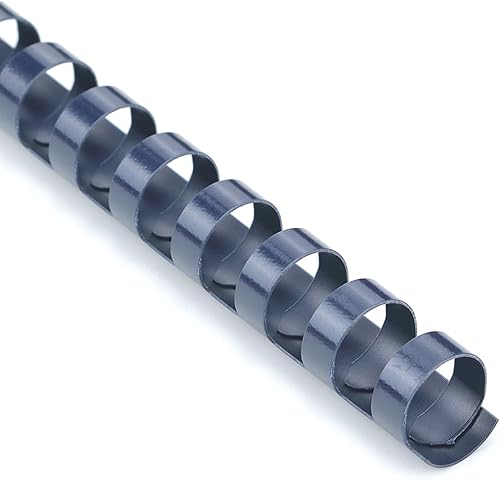 Espinas de encuadernación de peine azul marino 7/16 pulgadas [paquete de 300] 0.433 in