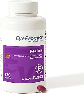 EyePromise Restore Supplement - 180 Softgel Capsules Containing Lutein, Vitamin C, Vitamin D, Vitamin E, Omega-3 Fish Oil, and Zeaxanthin - A Patented and Complete Eye Health Formula
