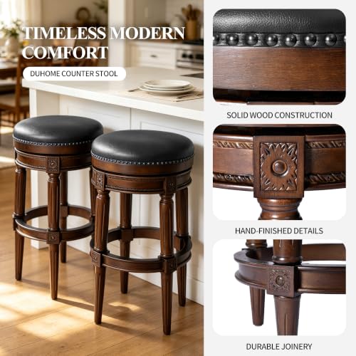 Image of DUHOME Swivel Bar Stools, Stools with Removable Replaceable Legs