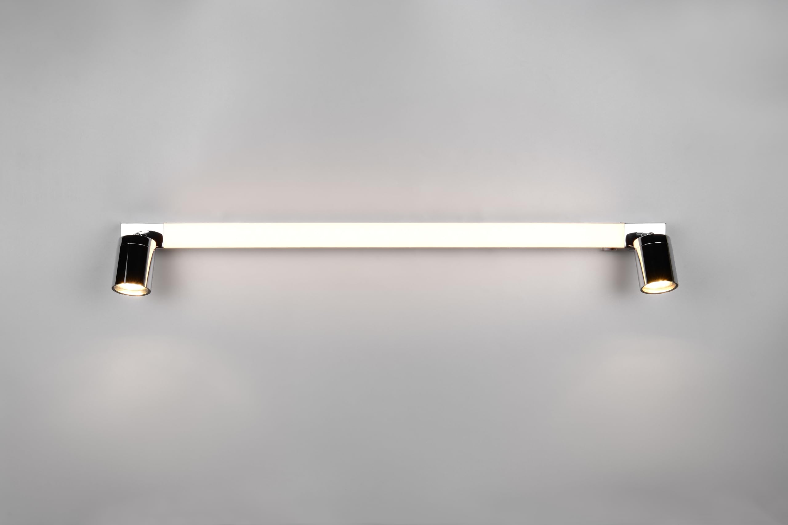 Trio Leuchten Lámpara de pared para baño LED ENRICO 281479306, metal cromado, LED de 9 vatios, excl. 2x GU10, color de luz ajustable
