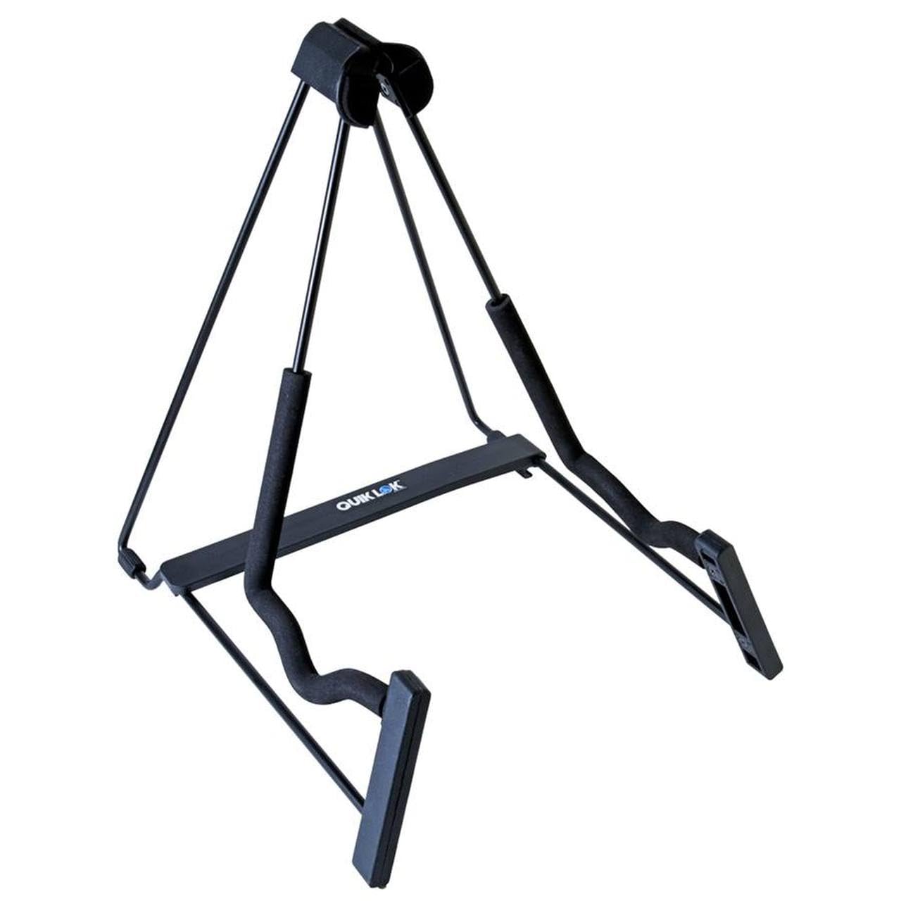 QUIK LOK GHS/001 Electric and Acoustic Guitar Stand, French Horn Stand, Adjustable 5 Positions, Width 27-16 cm, Weight 0.9 kg, Load 5 kg, Steel, Colour: Black