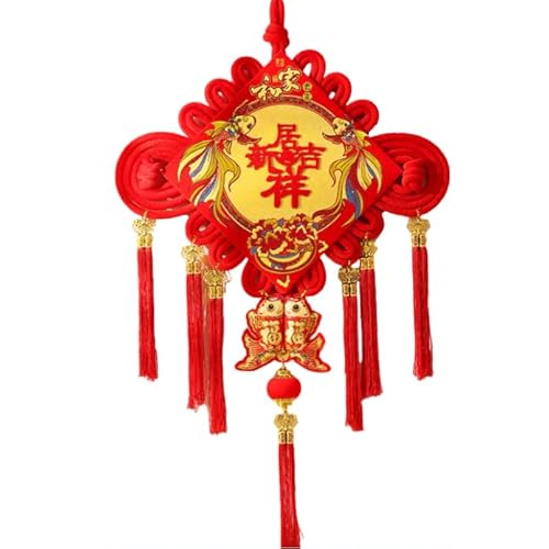 Chinesischer Knoten, chinesischer Stil, Fu-Charakter, hängende Verzierung, Veranda, Wohnzimmer, Glücksknoten, Feng Shui, Glücksbringer, Quaste, hängende Verzierung (Color : 3, Size : 122 * 78cm)