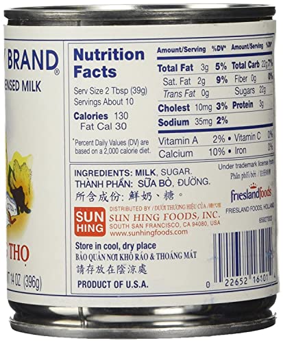 Longevity Sweetened Condensed Milk (Full Cream, Pack 2) Plus One Ninechef Long Handle Spoon #TOP4
