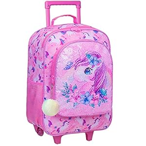 Kids Luggage for Girls and Boys, Dinosuar Unicorn Suitcase Rolling with Wheels，Travel Carry on for Children Toddler Elementary