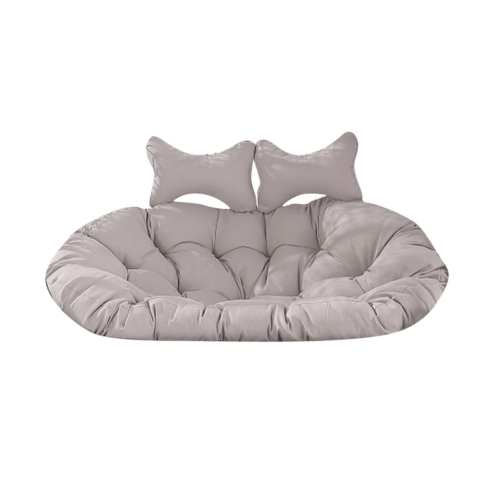 IRGVJIFR Egg Chair Cushion Hanging Basket Cushion Thickened Double Swing Sofa Household Chair Indoor Outdoor Cradle For the garden(Grey)