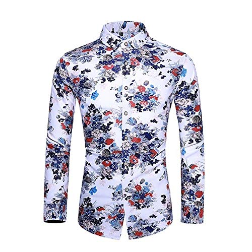 Loeay otoño Hermosas Camisas Florales Moda de otoño Botón de Manga Larga...