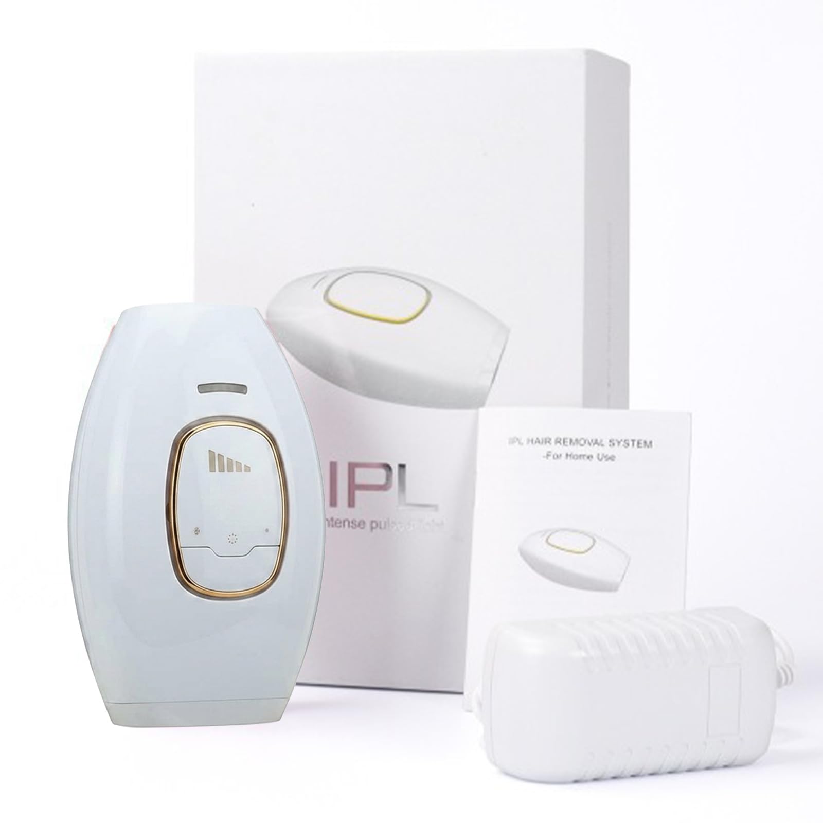 Solippy Luce Pulsa 881 Dispositivo di Depilazione IPL a Forma di Pane per Donna Elettrico Bianco