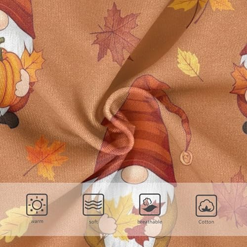Cute Autumn Gnomes Pumpkins Panties for Girl Toddlers Underwear Floral Cotton Personalized Undies Kids Briefs 2t3