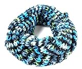 Material: Viscose Acrylfaser Century-Closes Grobstrick Society Winterschal Rundschal mit leicht bestickten Pailetten (hellblau)