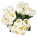 Pure Garden Tulip Floral Arrangement with Glass Vase - Cream