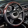 KAFEEK Wood Grain Steering Wheel Cover, Universal 15 inch, Microfiber Leather,Anti-Slip, Odorless