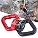 Alomejor 30 KN Swing Swivel Pulley Wheel Rock Climbing Caster Rotational Device Rope Swivel Connector (red Black)