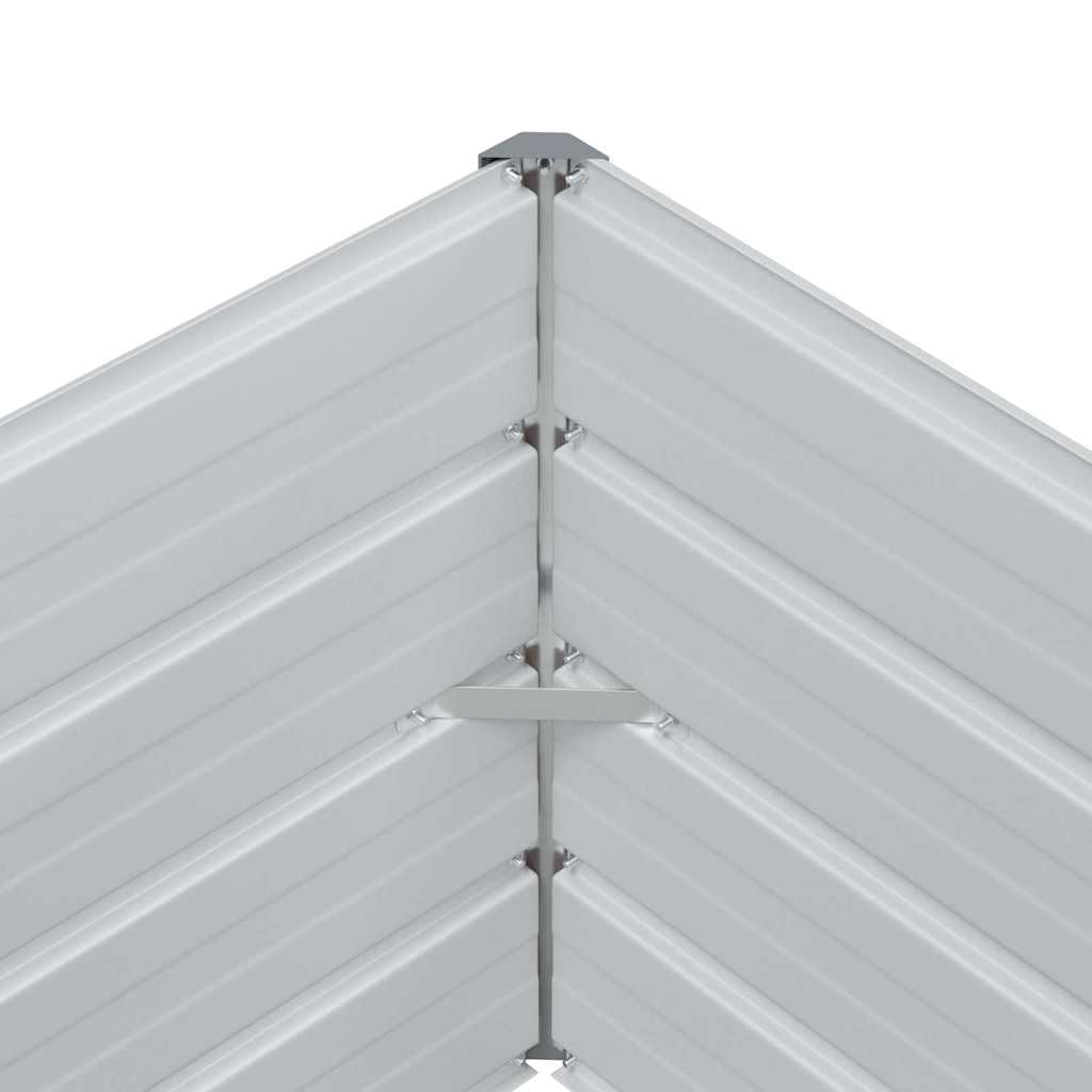 Homogen Bancal de acero galvanizado de color marrón claro, 480 x 80 x 45 cm, con drenaje para jardín, balcón, terraza, resistente a la intemperie, material resistente, ideal para flores, cultivo y
