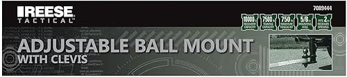 Miniatura 4 de Reese Towpower 7089444 - Soporte táctico de bola ajustable con horquilla, color negro
