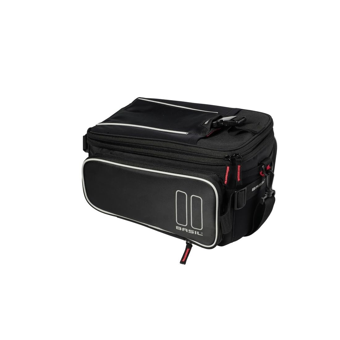 Basil - Sport Design - 7-15L - Trunkbag Bicycle Tail Bag - Waterproof - Black - 31 x 17 x 13 cm