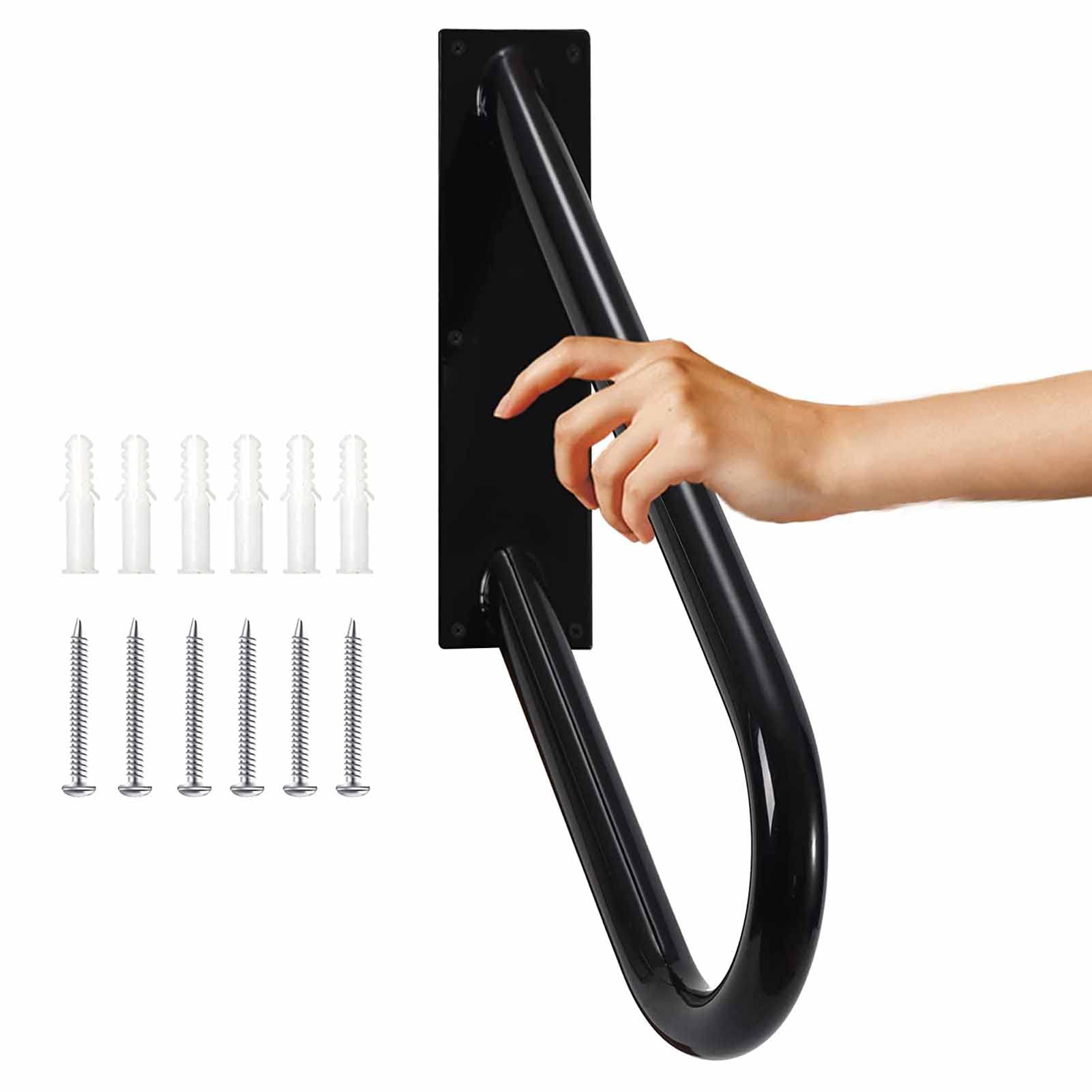 Escalier extérieur pour marches de garage rampe murale acier inoxydable 304 noir
