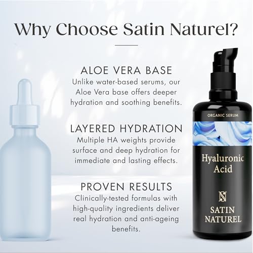 Satin Naturel High-Dose Hyaluronic Serum 50 ml – Organic Hyaluronic Acid Facial Serum – Anti-Aging Moisturizing Serum – Vegan – 24h Hydration – Facial Care for Women and Men - Image 9