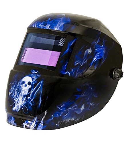 Carrera Welding Helmet with Auto Darkening 1000F Filter (Blue Doom)