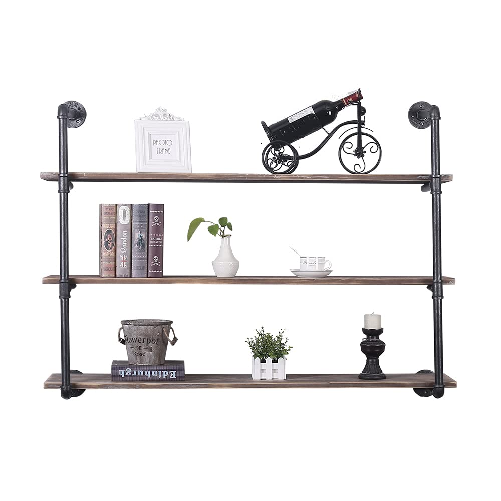 Buy Industrial Pipe Shelving Wall ed,Rustic Metal Floating Shelves,Real