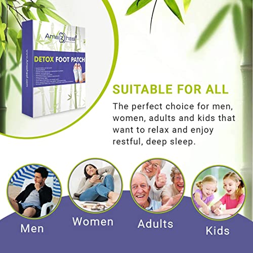 Image of AMAZHEAL Premium Foot patches, Cleansing Toxin Remover Foot Pad, Stress Relief Sleep Patch, For Men & Women, 20 Pieces (Pack of 3)