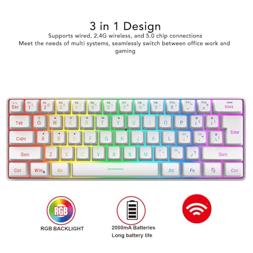 Clavier filaire sans fil à rétroéclairage RVB pour libérer de l'espace