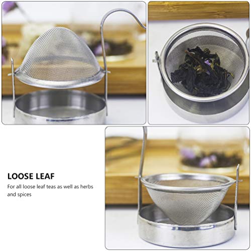 Hemoton Filtro de ChÃ¡ de AÃ§o InoxidÃ¡vel Filtro de ChÃ¡ Coador de ChÃ¡ Infusor Filtros de ChÃ¡ par