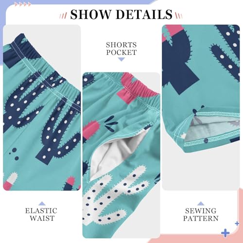 ZZKKO Colorful Cactuses Plants Boys Pants for Kids Jogger Pants with Pockets S-XL4