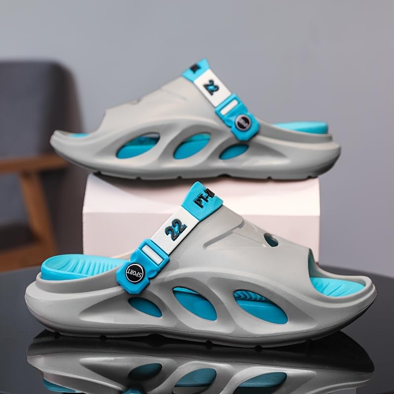 Men's Fashion EVA Slides, Non Slip Quick-Drying Open Toe Slippers for Indoor Outdoor Walking, Men's Summer Beach Slides4