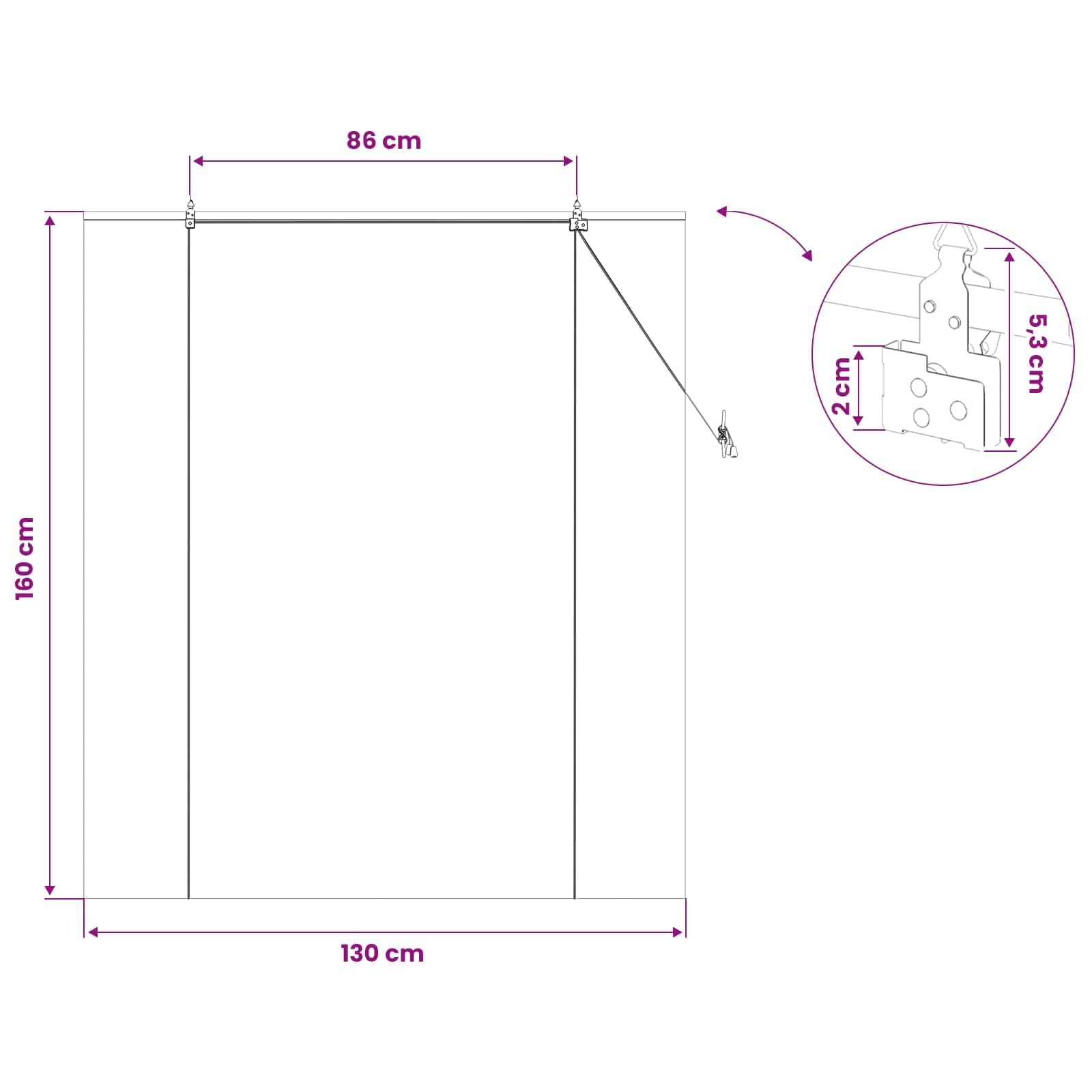vidaXL Estor Enrollable Marrón 130 x 160 cm Bambú