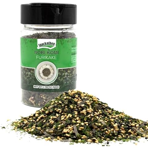 Snackathon Furikake Rice Seasoning, Japanese Spices Topper for Rice Ball, Salad, Stir Fried Vegetables (Pack of 1, Nori Komi) Cover